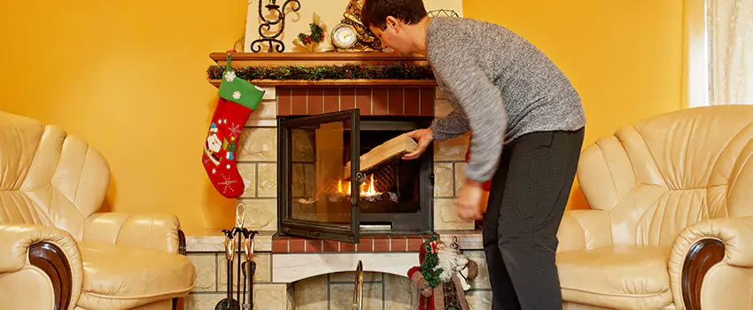 Rusted Metal Fireplace Restoration in La Porte, Texas